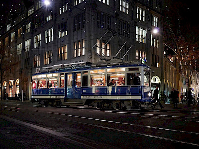 Night Trolleybus Ride – Zürich at 2 AM